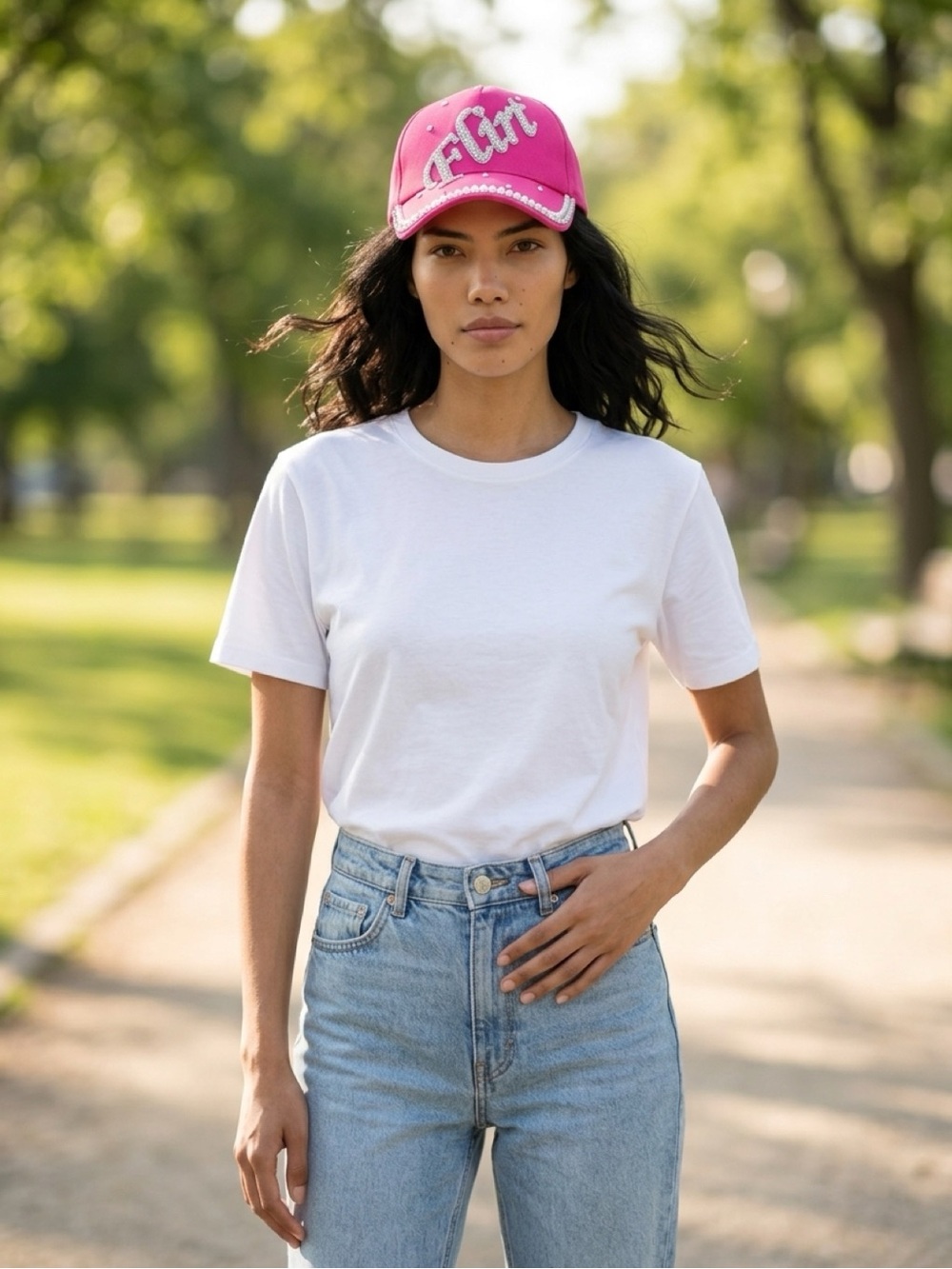 Classic Women's White Crew Neck Tee - Lightweight Essential